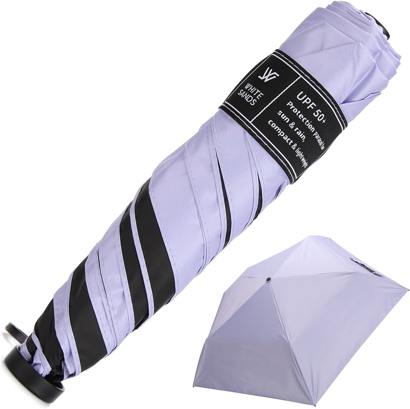 WHITE SANDS MOJA Ultralight Travel Umbrella Compact, Foldable, UPF 50+ Sun Protection LUNOA