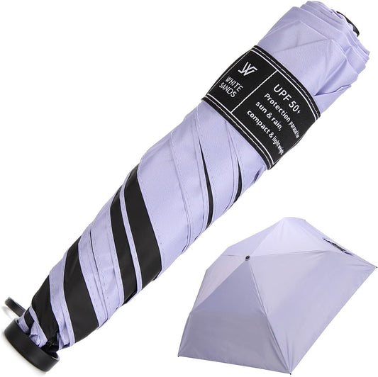 WHITE SANDS MOJA Ultralight Travel Umbrella Compact, Foldable, UPF 50+ Sun Protection LUNOA