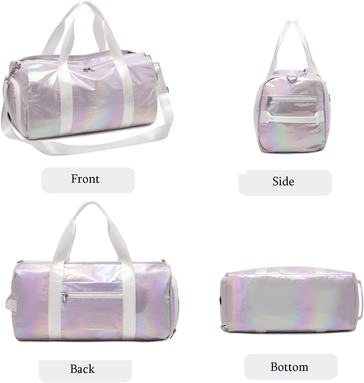 KARRESLY Sports Gym Bag for Women or Men Travel Duffel Bag with Wet Pocket and Shoes Compartment for Training Swim Yoga(2-Gradient color-Purple) free size