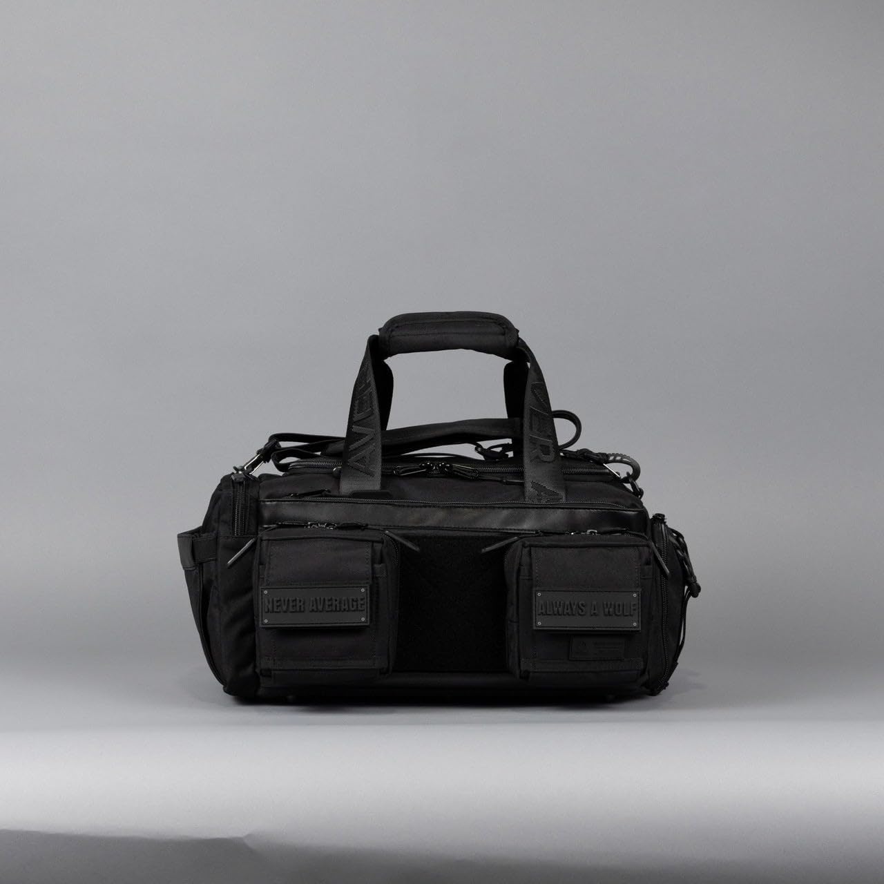 WOLFpak 20L Mini Duffle Bag for Gym & Travel | Waterproof Carry-On Weekender Bag with Shoe Compartment, Hard Bottom, and Tactical Molle System (Nightshade)