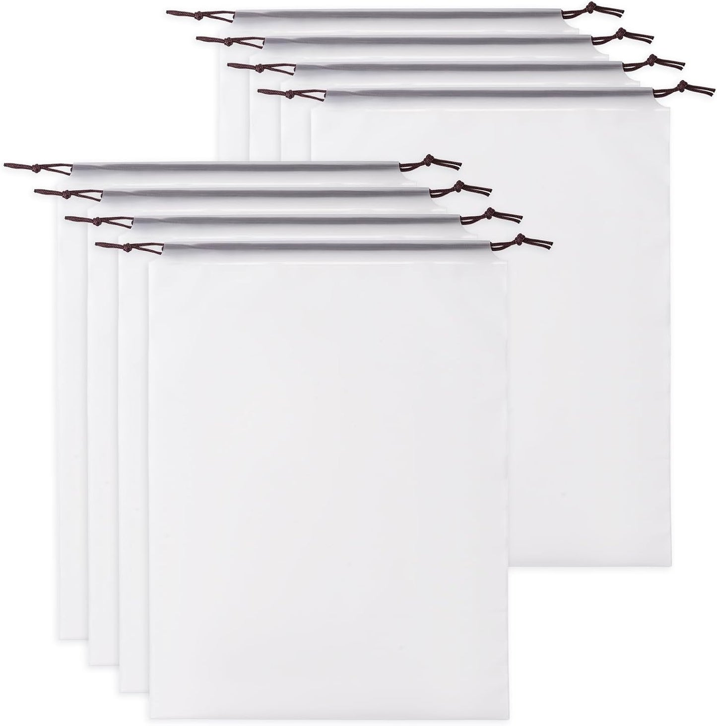 Hoewina Transparent Shoe Bags for Travel with Rope 8PCS Large Clear Shoe Bag Storage 11.8in X 15.7in Portable Travel Shoe Bags for Men and Women