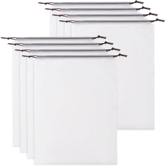 Hoewina Transparent Shoe Bags for Travel with Rope 8PCS Large Clear Shoe Bag Storage 11.8in X 15.7in Portable Travel Shoe Bags for Men and Women