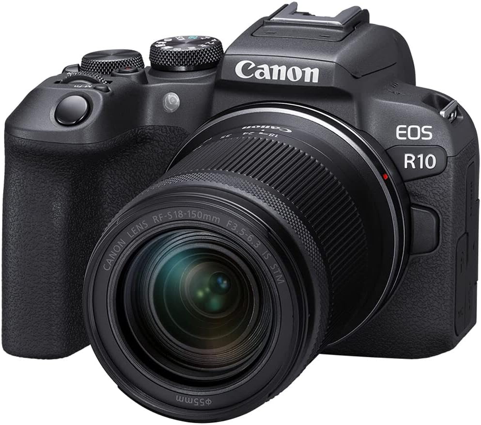Canon EOS R10 Mirrorless Camera Kit| 24.2MP APS-C Sensor with RF-S 18-150mm Lens| 4K Video Dual Pixel AF Compact Travel Photography (5331C016)+ Canon RF 35mm Lens + Adapter EF-EOS R + 64GB Card + More