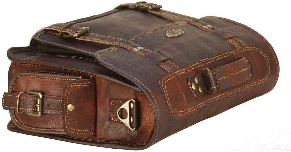 Leather Messenger Bag For Men, Vintage Handmade Laptop Briefcase and Shoulder Bag for Men, Business Satchel Office Bag