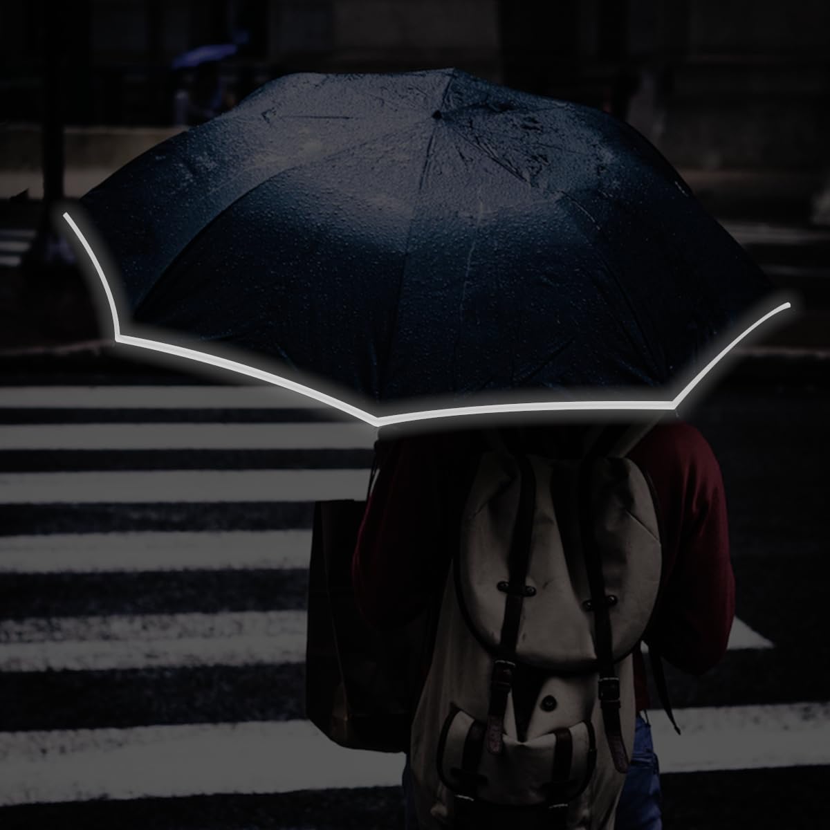 Automatic Umbrella Windproof Lightweight Strong Compact UV Protection Rain Travel Umbrellas Collapsible Backpack Umbrella Suit For Adult