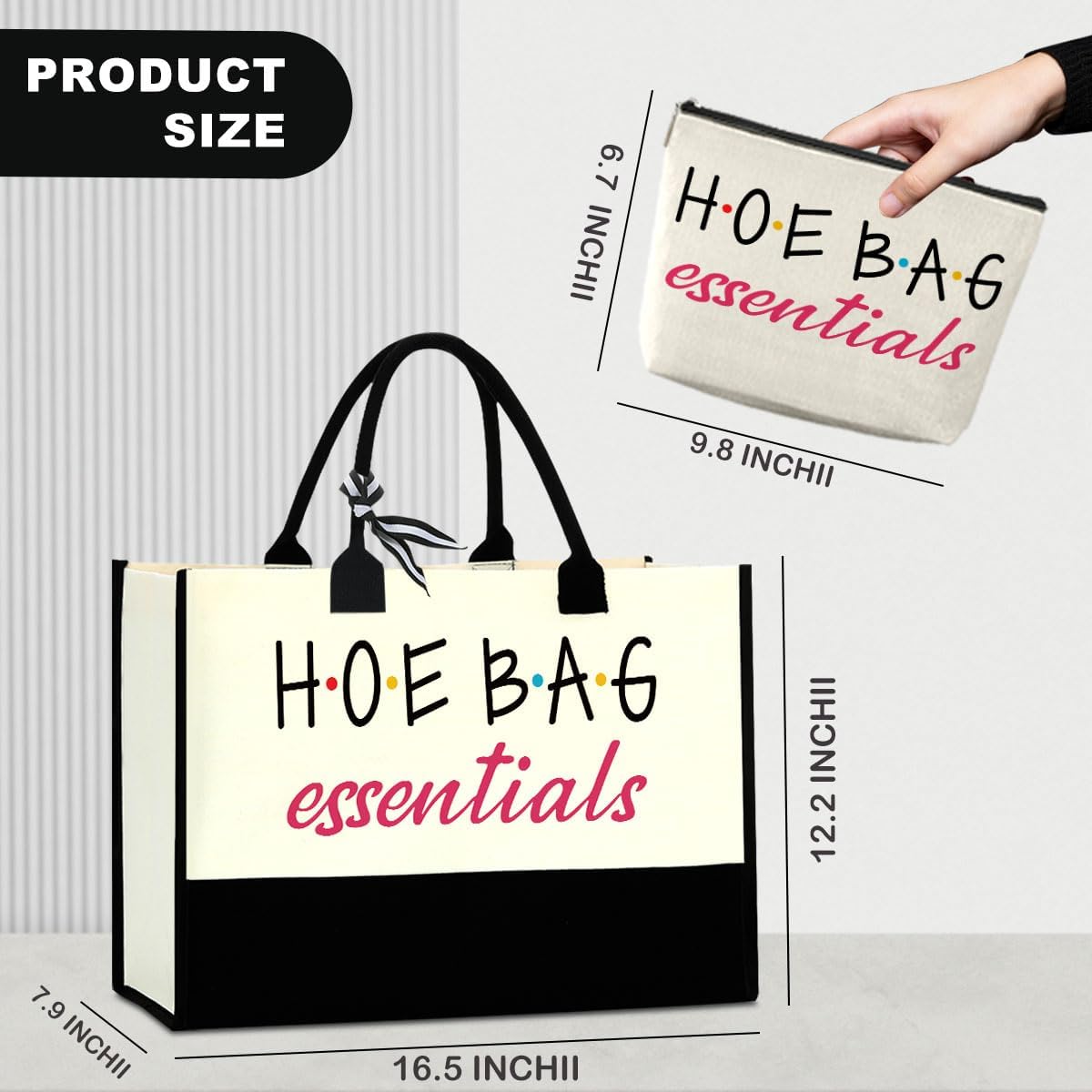 Funny Retirement Tote Bag Gift for Women - Unique Cool Party & Hoe Bag Design Gift Ideas for Best Friends