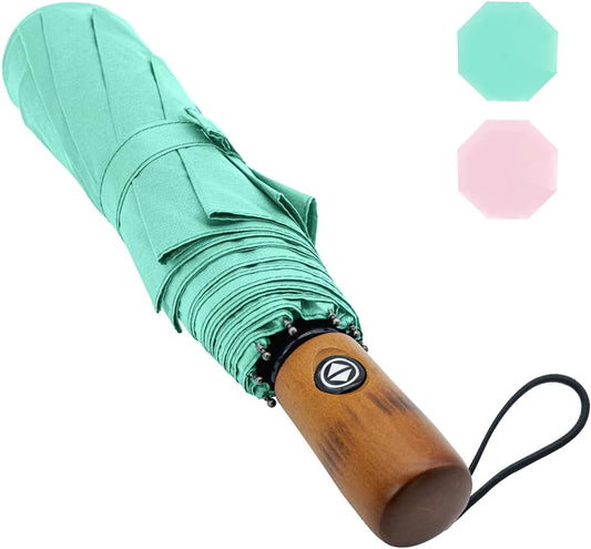 Automatic Umbrella Windproof Lightweight Strong Compact UV Protection Rain Travel Umbrellas Collapsible Backpack Umbrella Suit For Adult