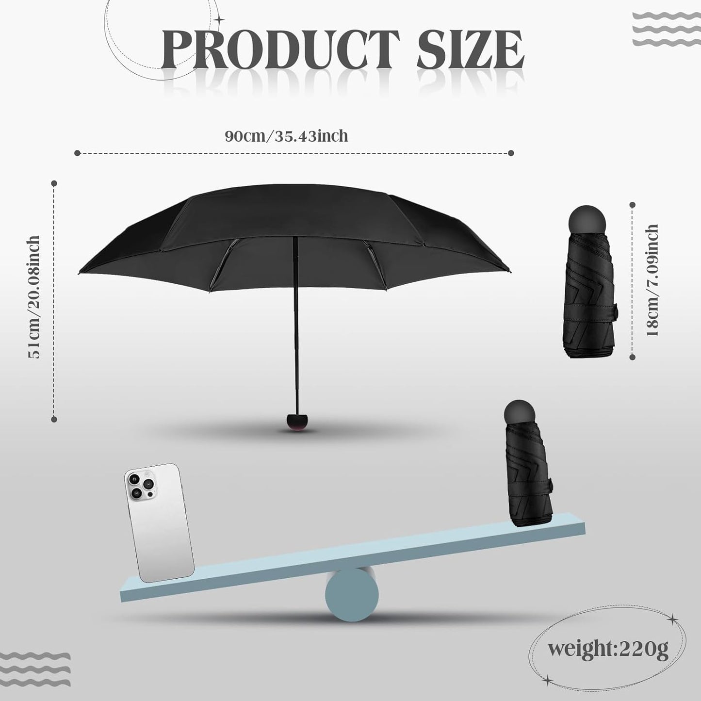 Sweetude 12 Pcs Travel Mini Umbrellas for Purse Bulk Folding Compact Lightweight Windproof UV Pocket Collapsible Umbrella for Kids Backpack Rain Wedding Party Women Girls