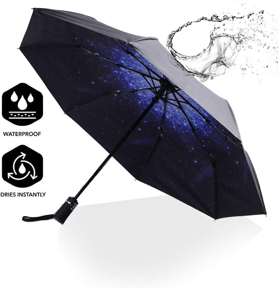SY COMPACT Travel Umbrella Windproof Factory outlet Compact Automatic Umbrellas for Rain Compact Small UV Sun Protection Umbrella Durable Waterproof Lightweight-Fits Backpack Car Purse