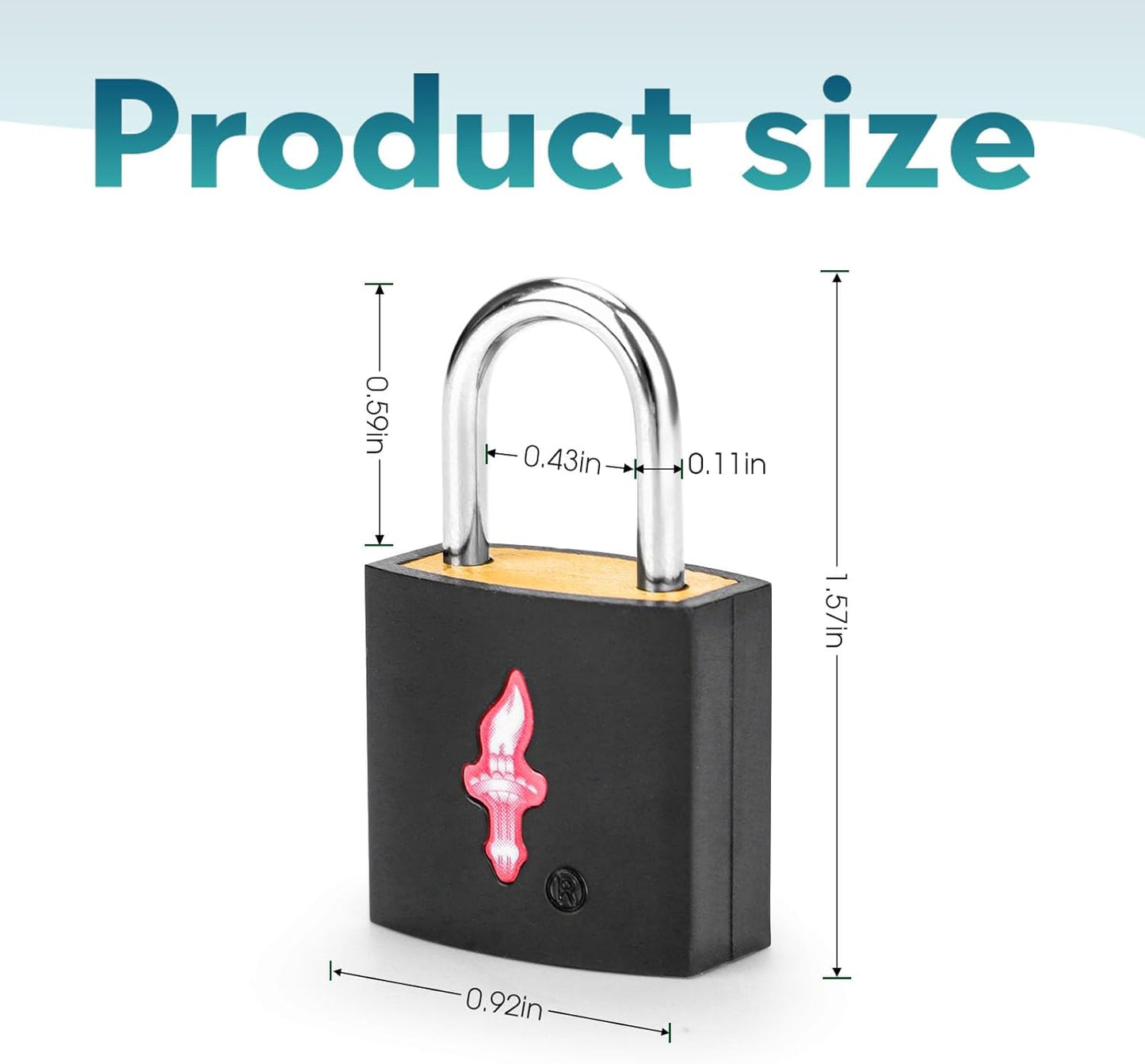 12 Pack 11/12 Inch Wide TSA Luggage Lock for Suitcases, Gun Cases & Travel Bags - Solid Brass Security Lock with Color Shell (12 Colors: Black/Juice)