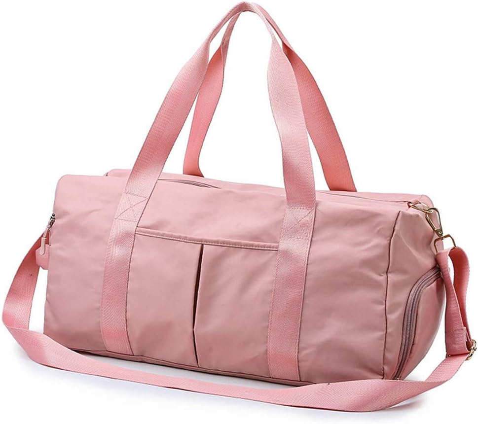 KARRESLY Sports Gym Bag for Women Travel Duffel Bag with Wet Pocket and Shoes Compartment for Training Swim Yoga(Pink)