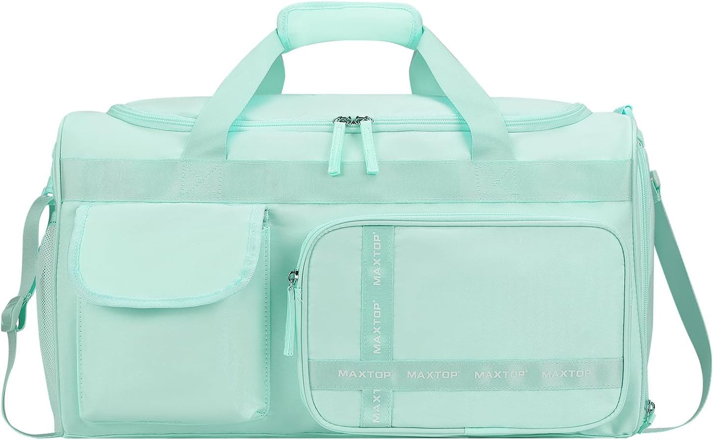 MAXTOP Gym Bag for Women Men Travel Duffle Bag Large Capacity Carry On Weekender Overnight Bag With Shoe Compartment Gym Tote Dry Wet Separation Duffel Bag for Travel