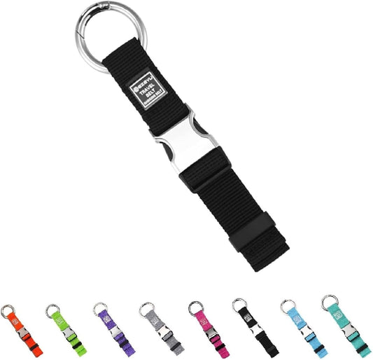 1PCS Heavy Duty Add a Bag Luggage Straps Jacket Gripper,Carry-on Luggage Belt Baggage Suitcase Straps Belts Travel Accessories (Black+1Pack)