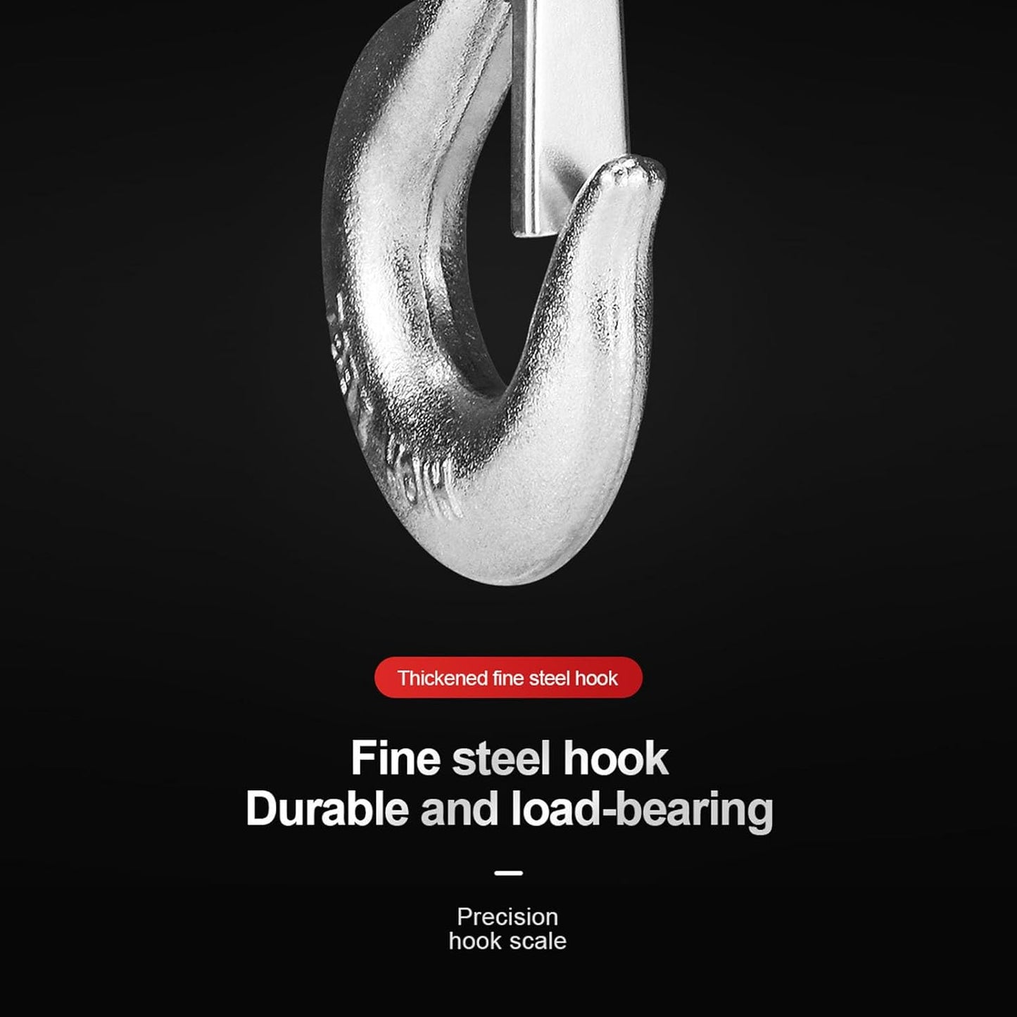 1000Kg Electronic Crane Scale, Aluminum Shell 20M Wireless Remote LED Display Thick Carabiner Scale for Fishing Luggage