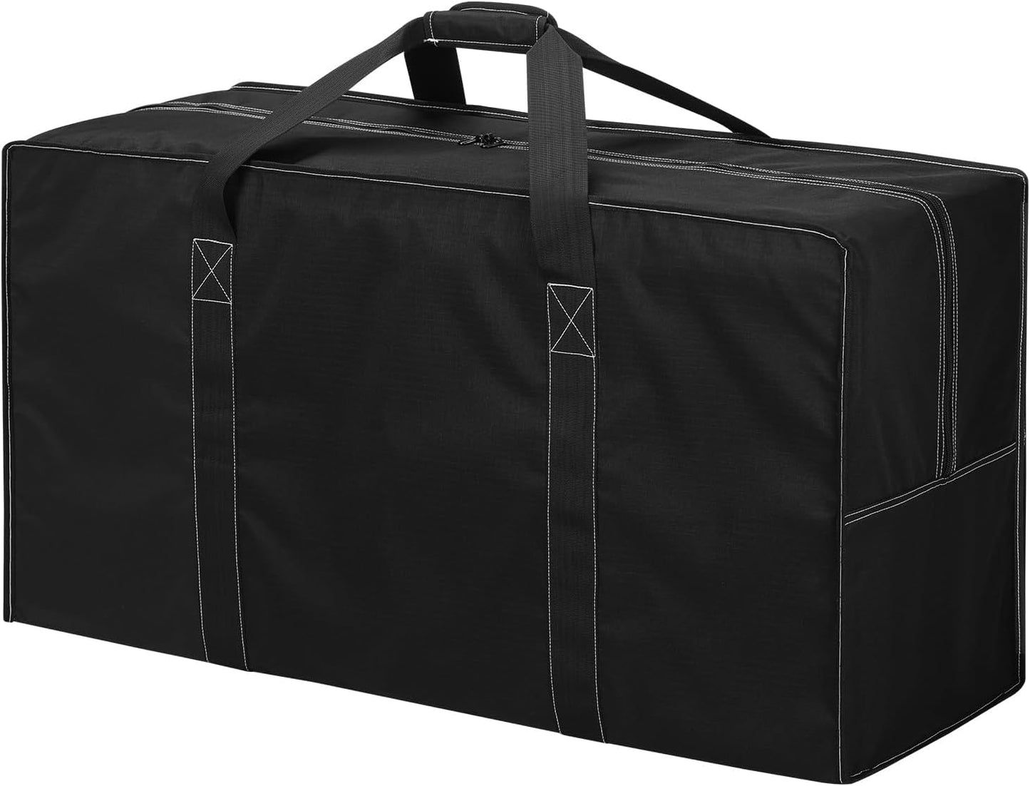 130L Extra Large Duffle Bag - 35 inch Heavy Duty & Water Resistant Duffel Bag Durable Luggage Storage Bag for Camping, Travel, Sports (Black)