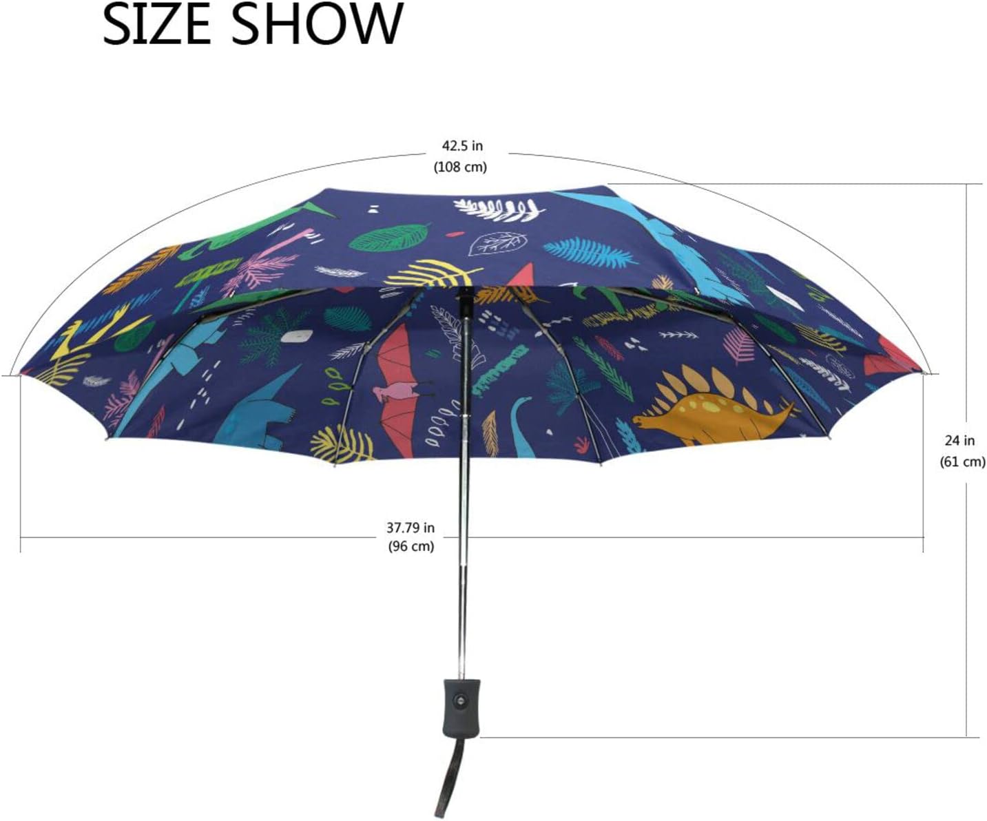 Automatic Umbrella One Touch Auto Open and Close Button Compact Travel Umbrella for Women Men Kid