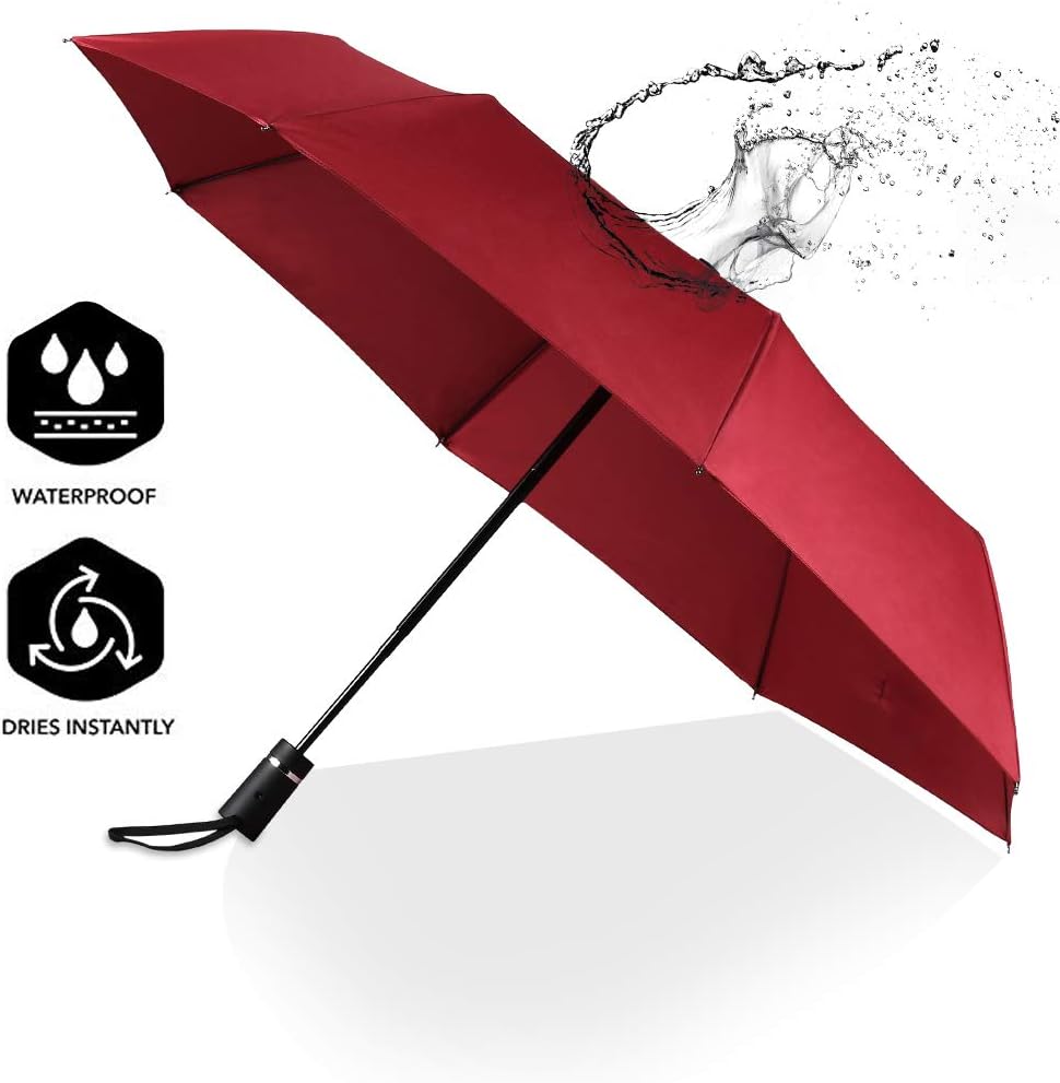 SY COMPACT Travel Umbrella Windproof Factory outlet Compact Automatic Umbrellas for Rain Compact Small UV Sun Protection Umbrella Durable Waterproof Lightweight-Fits Backpack Car Purse