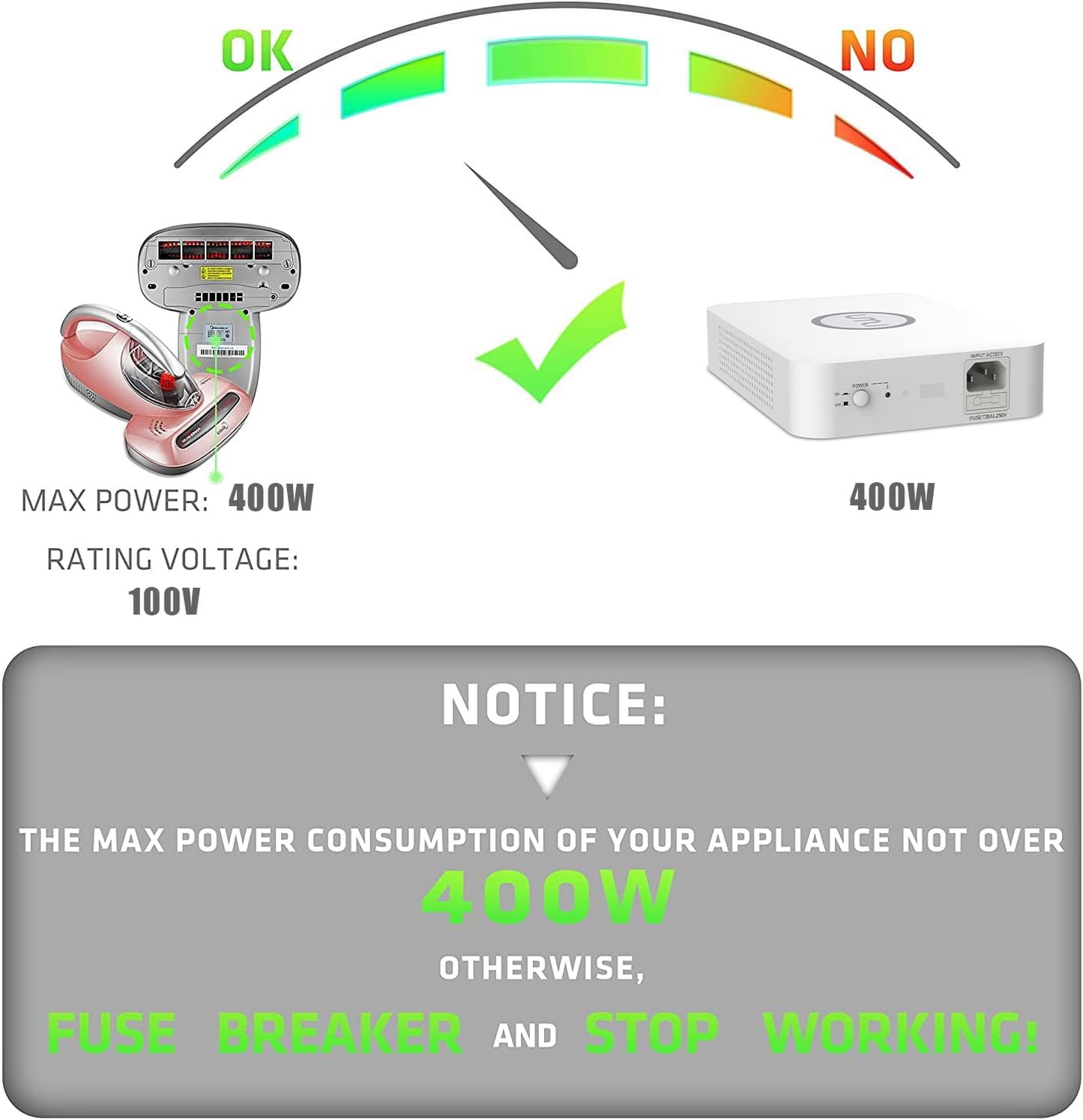 120V to 100V Voltage Converter 500watts Step Down toroidal Voltage Converter for Japan appliances Used in US［CE, CQC Certified］