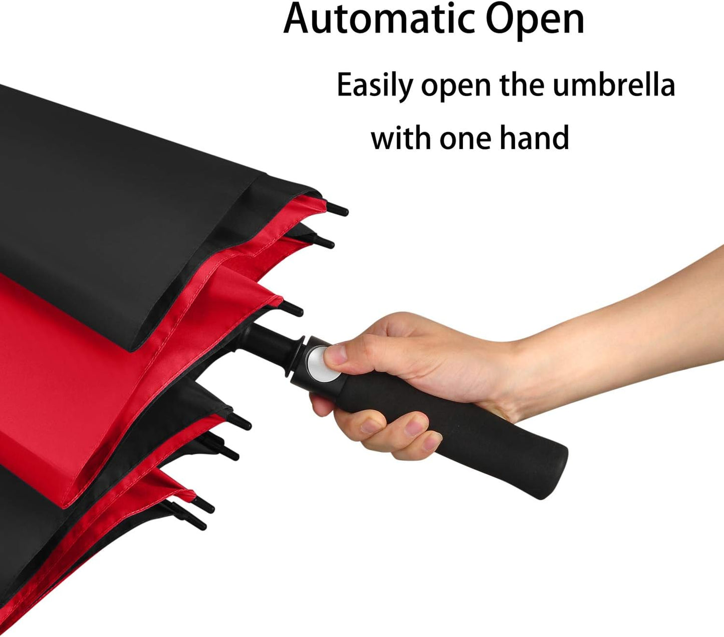 Golf Umbrella Large 58/62/68 Inch Automatic Open Golf Umbrella Extra Large Oversize Double Canopy Vented Umbrella Windproof Waterproof for Men and Women