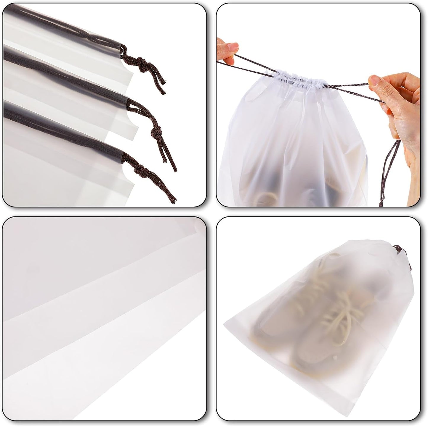 100 Pack Shoe Bags for Travel, 11.8" x 15.7" Waterproof Travel Shoe Bags for Packing,Large Travel Bag for Shoes, Storage Bags Travel Essentials Men for and Women