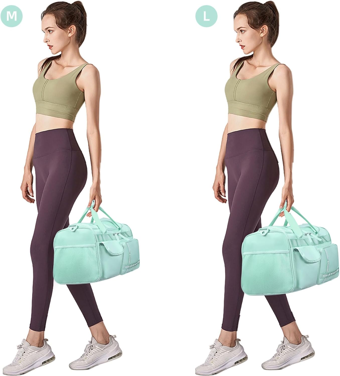 MAXTOP Gym Bag for Women Men Travel Duffle Bag Large Capacity Carry On Weekender Overnight Bag With Shoe Compartment Gym Tote Dry Wet Separation Duffel Bag for Travel