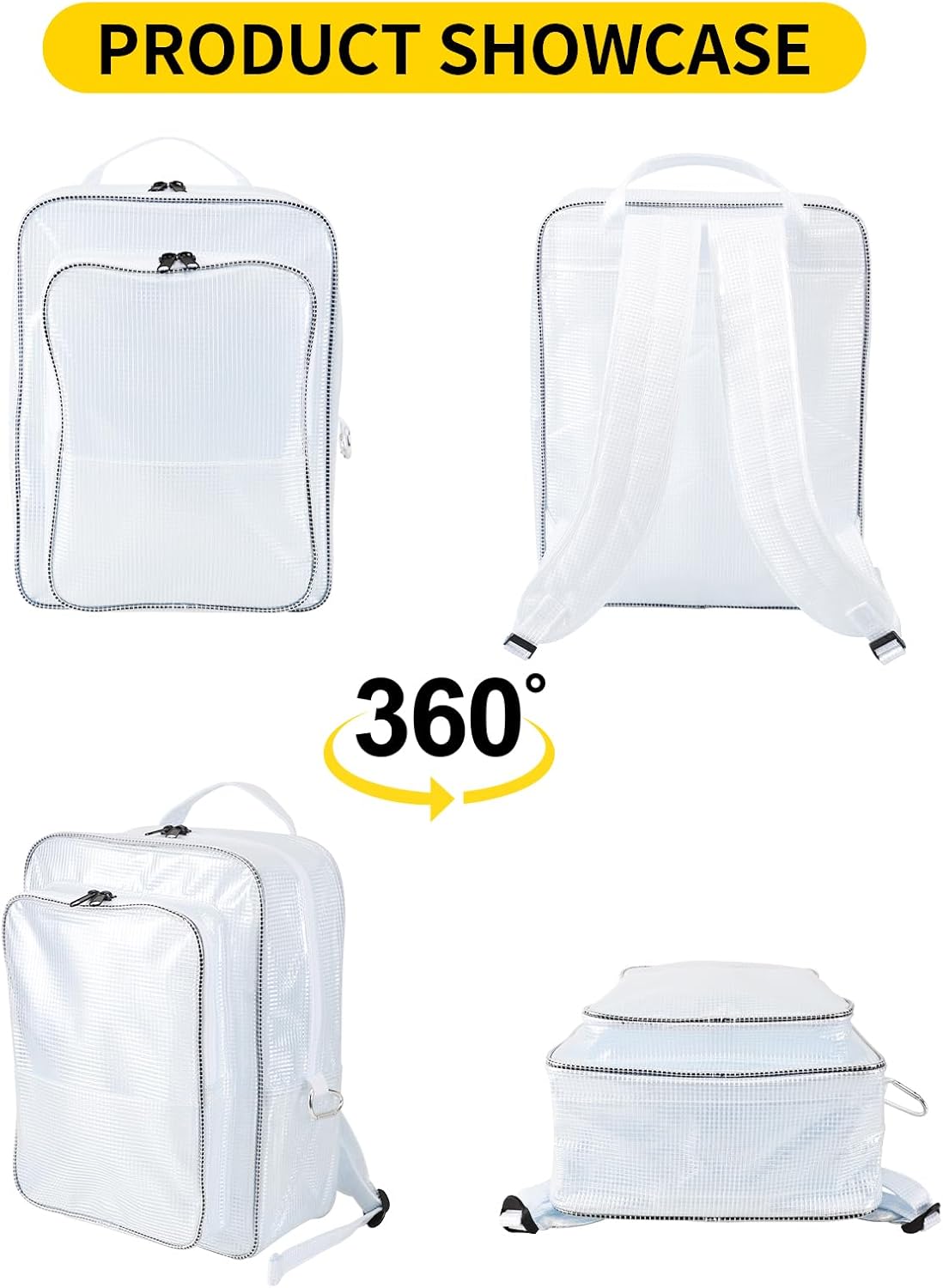 15.7 Inch Tool Backpack-Transparent & Anti-static Cleanroom Engineer Tool Bag for Work and Travel