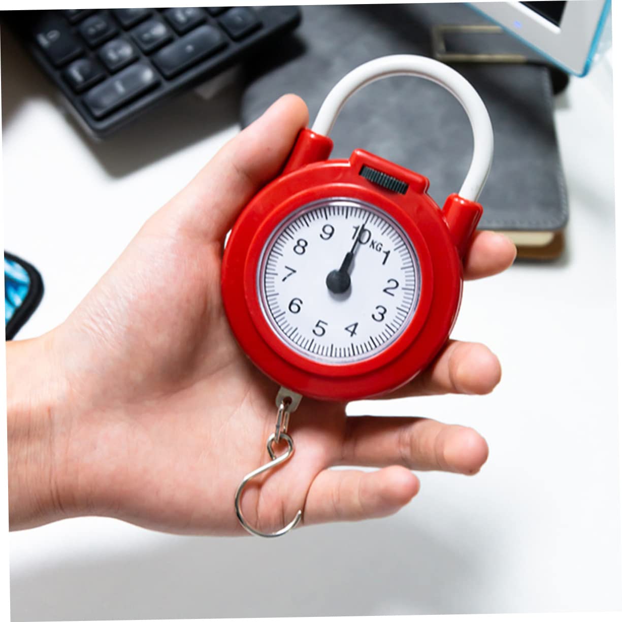 SUPVOX Portable Electronic Hanging Scale High Precision Weight Scale with Hook Lightweight Handheld for Home Use Travel and Outdoor Activities