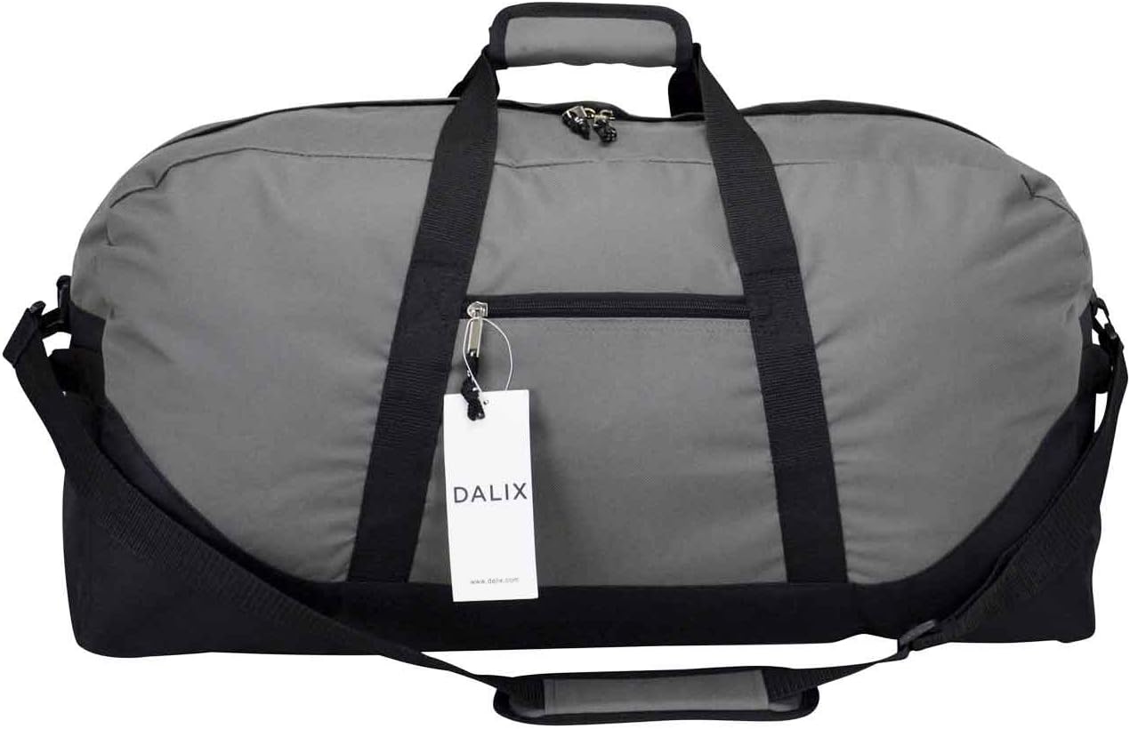 DALIX 25" Big Adventure Large Gym Sports Duffle Bag (Black Grey Navy Blue Red Camo)