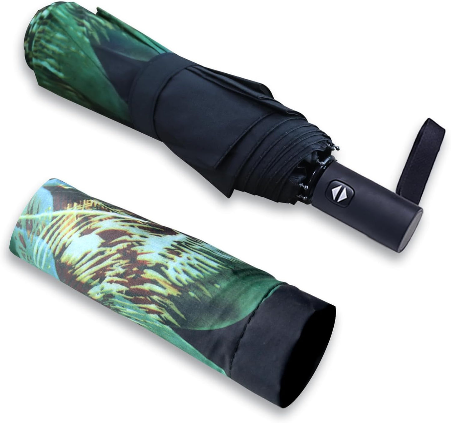 Travel Essentials Umbrella Windproof Compact Collapsible Light, Automatic, Strong and Portable, Wind Resistant Folding Small Umbrella for Rain