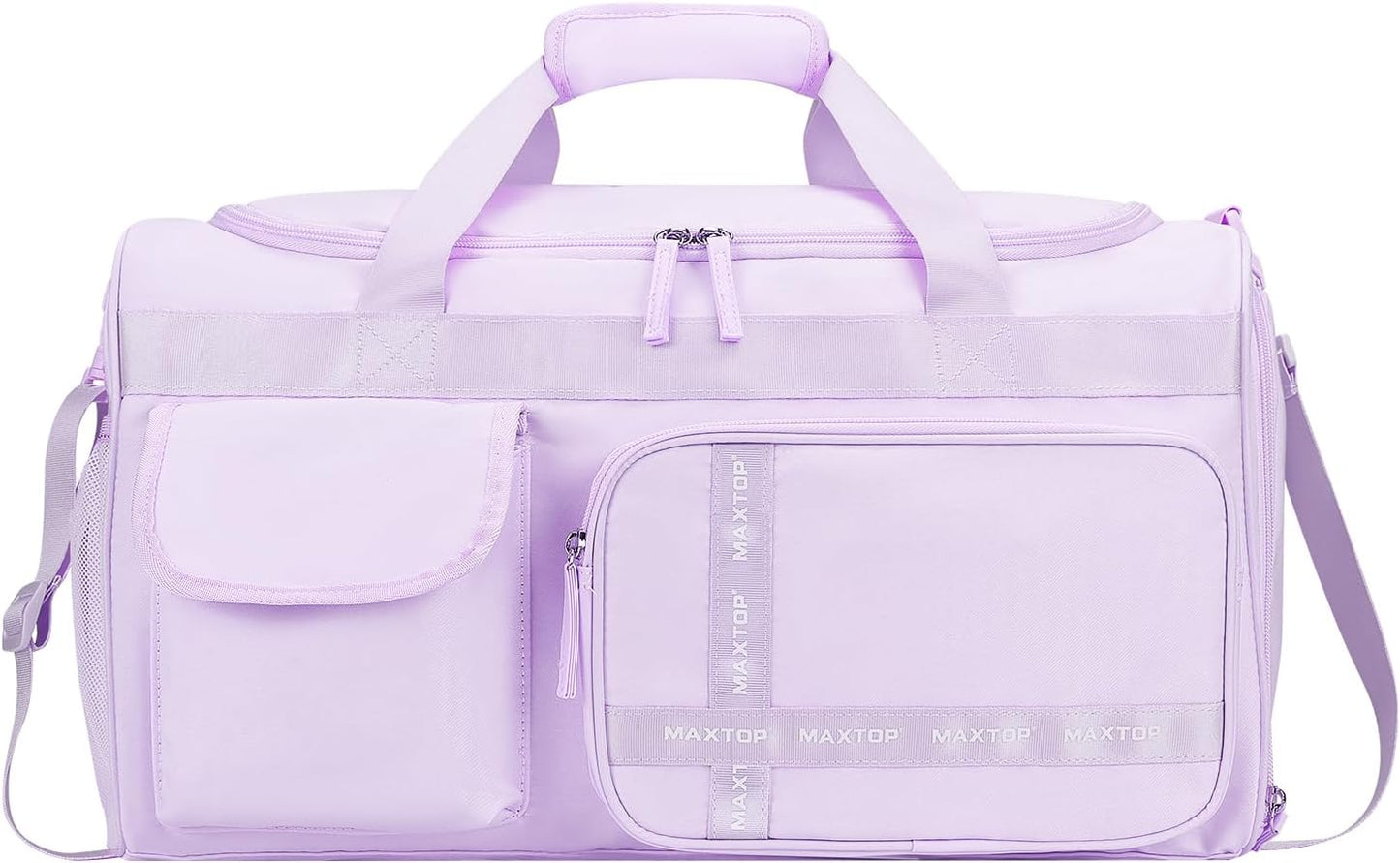 MAXTOP Gym Bag for Women Men Travel Duffle Bag Large Capacity Carry On Weekender Overnight Bag With Shoe Compartment Gym Tote Dry Wet Separation Duffel Bag for Travel