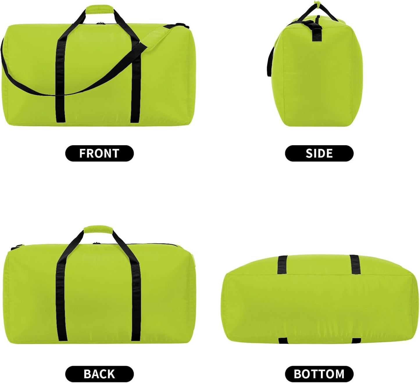 105L Extra Large Duffel Bag, 32.5 inch Travel Duffel Bag lightweight Luggage Bag-Light Green