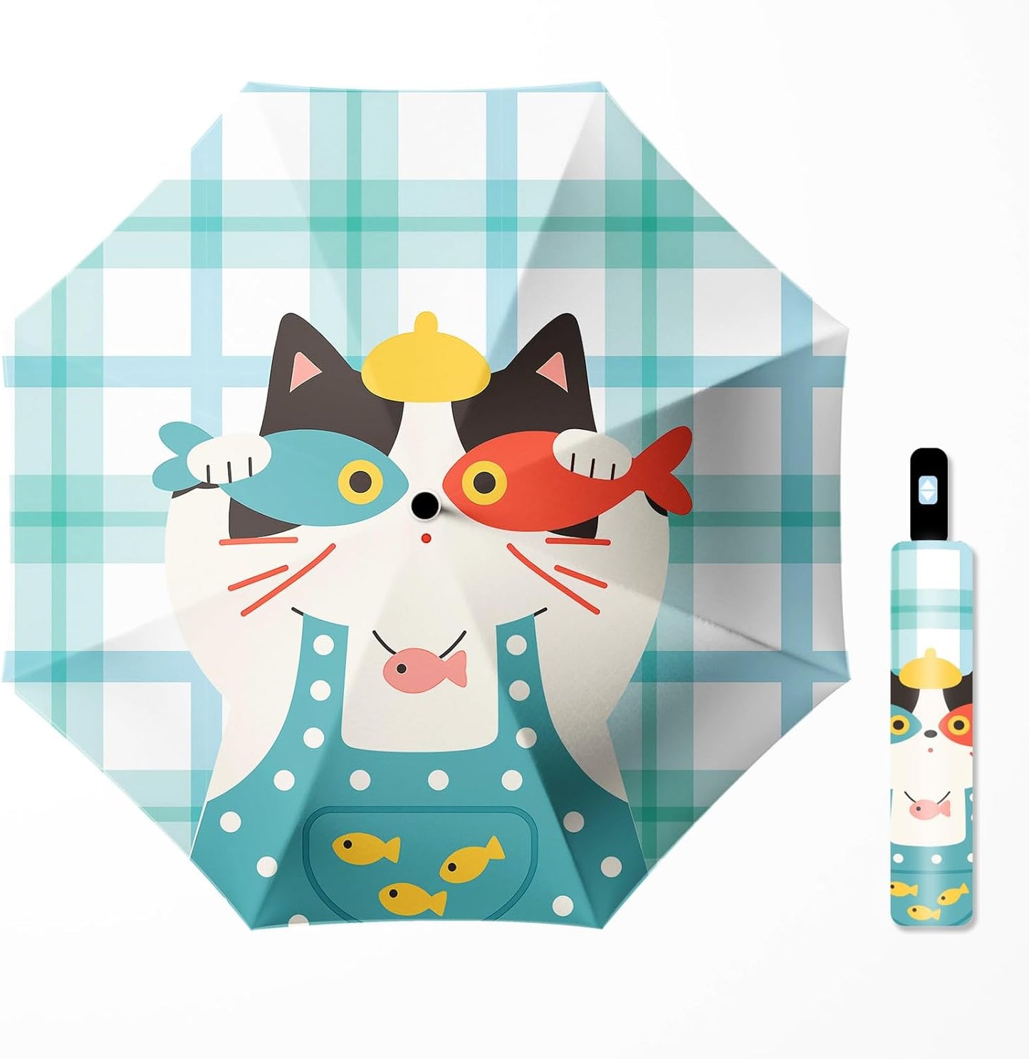 Small Travel Folding Umbrella for Girl, Portable, UV, SunShade, Compact, Automatic, Rain & Wind