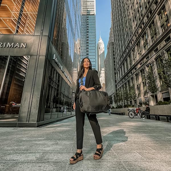 Knack Convertible Duffel Laptop Backpack, Expandable Travel Duffel Bag With 6 Day Outfit Capacity, Large Laptop Duffel Bag for Everyday Travel, Gym, and Work (Midnight Black)