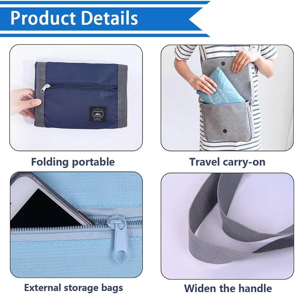 2PCS Travel Duffle Bag Tote Carry on Bag Nylon Lightweight Foldable Travel Bag Water Resistant Sports Gym Duffle Weekender Overnight Bag (Pink+Green+2Pe bag)