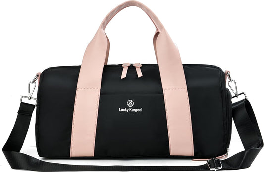 Small Gym Bag for Women with Wet Pocket & Shoes Compartment, Cute Mini Sport Duffel Gym Tote Bags for Yoga, Workout, Dance, Swim