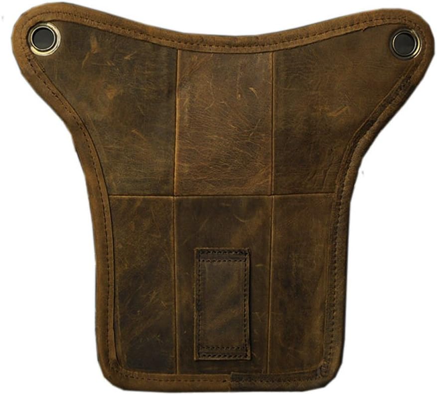 Leather Waist Pack Drop Leg Bag for Men Women Belt Bumbag Multi-Purpose Motorcycle Bike Outdoor Sports Tactical Cycling Riding Hiking Camping Pouch