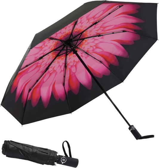 SY COMPACT Travel Umbrella Windproof Factory outlet Compact Automatic Umbrellas for Rain Compact Small UV Sun Protection Umbrella Durable Waterproof Lightweight-Fits Backpack Car Purse