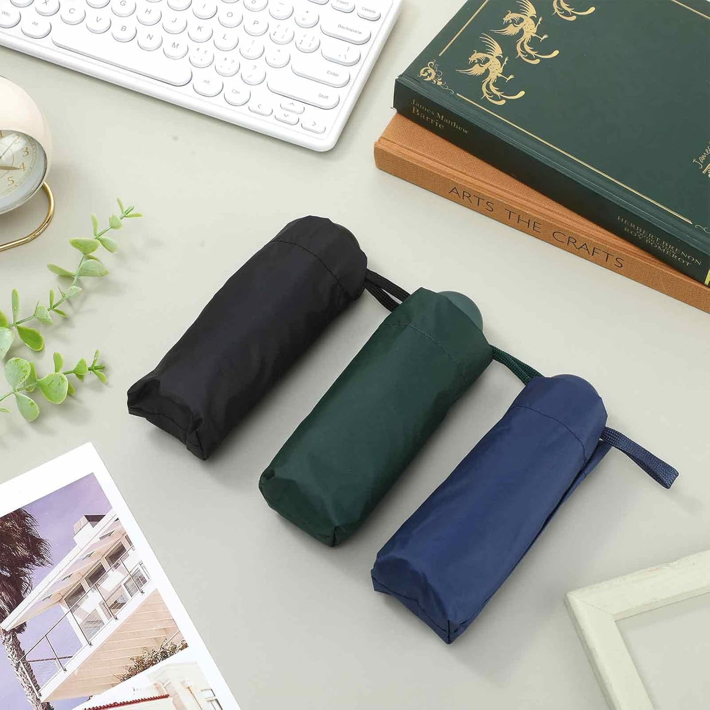 Sweetude 12 Pcs Travel Mini Umbrellas for Purse Bulk Folding Compact Lightweight Windproof UV Pocket Collapsible Umbrella for Kids Backpack Rain Wedding Party Women Girls