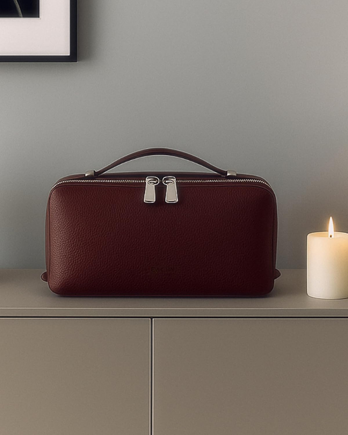 EACHY Makeup Bag,Large Capacity Travel Makeup Bag,Waterproof Portable Open Flat Toiletry Bag Cosmetic Bag with Divider and Handle