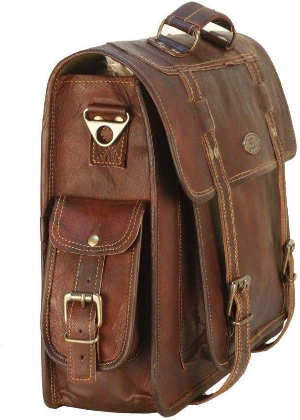 Leather Messenger Bag For Men, Vintage Handmade Laptop Briefcase and Shoulder Bag for Men, Business Satchel Office Bag