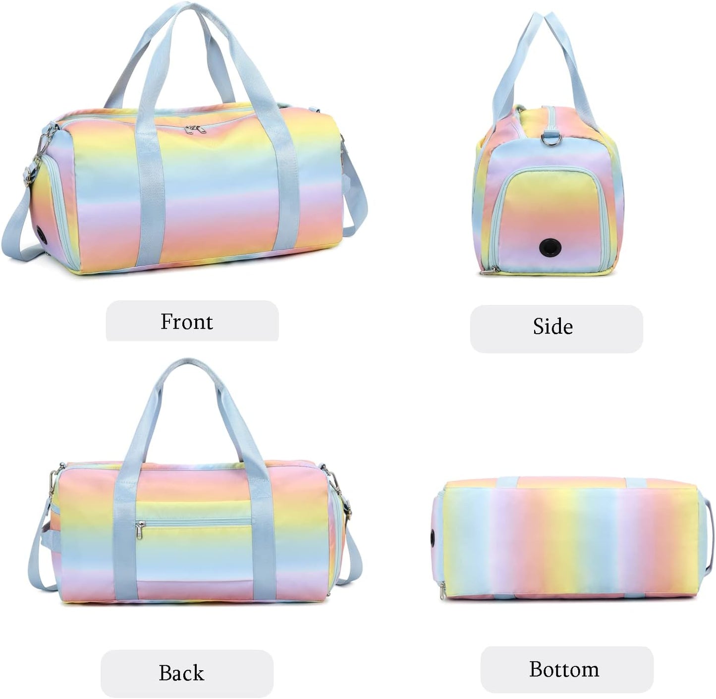 KARRESLY Sports Gym Bag for Women or Men Travel Duffel Bag with Wet Pocket and Shoes Compartment for Training Swim Yoga(3-Pink) free size