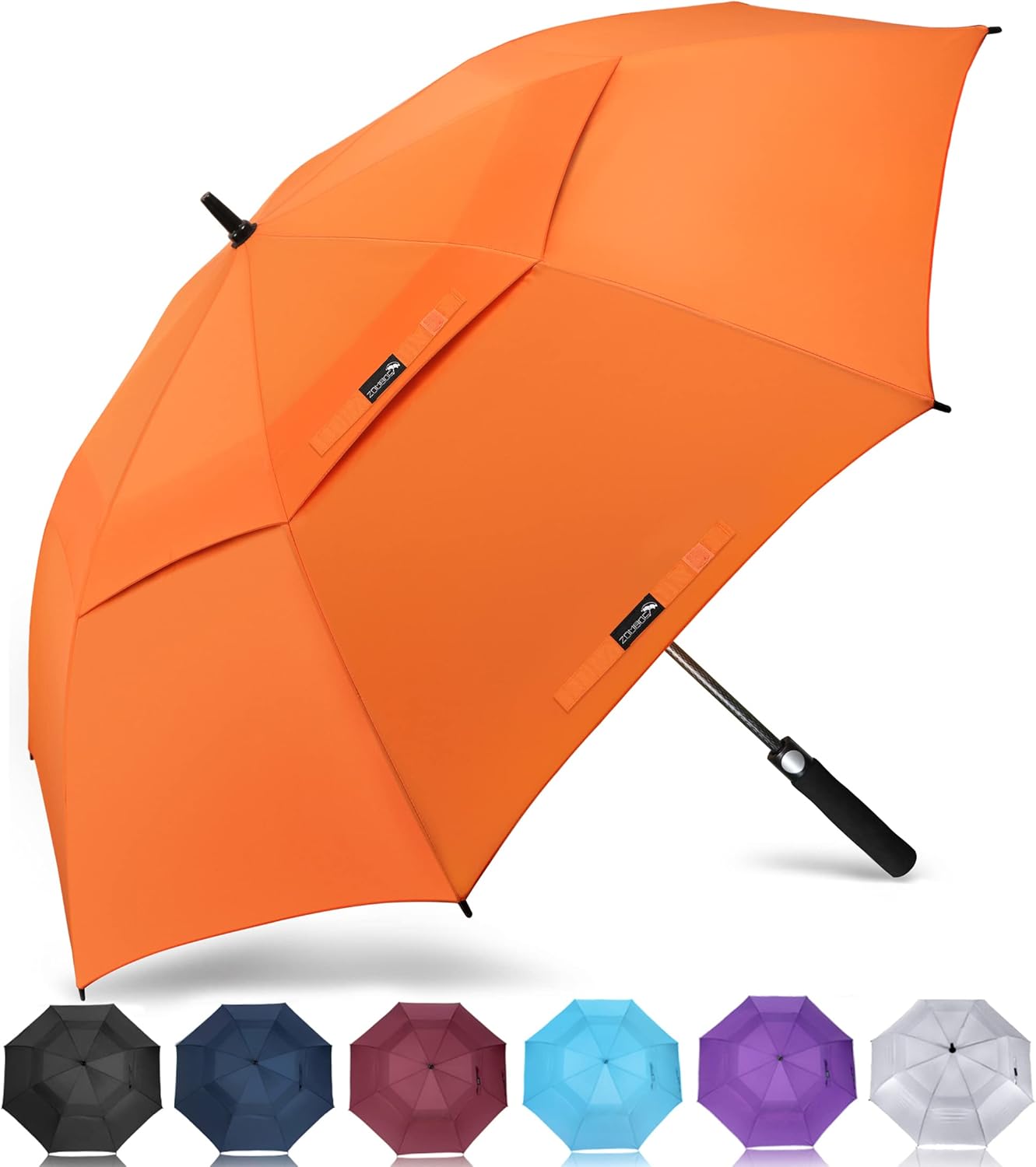 ZOMAKE Golf Umbrella Windproof, Extra Large Oversized Heavy Duty Double Canopy for Rain, Sports Games & Push Cart(51/54/62/68/72Inch)