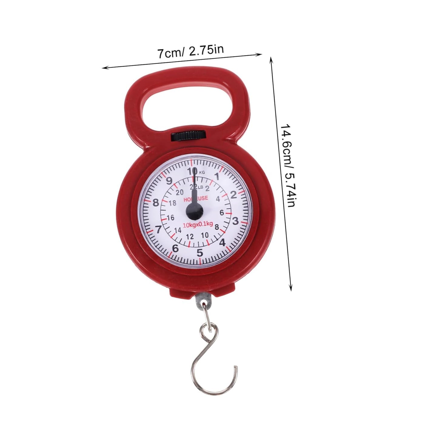 10kg Handheld Scale Small Hanging Scale for Luggage Portable Digital Easy to Read Display Random Color
