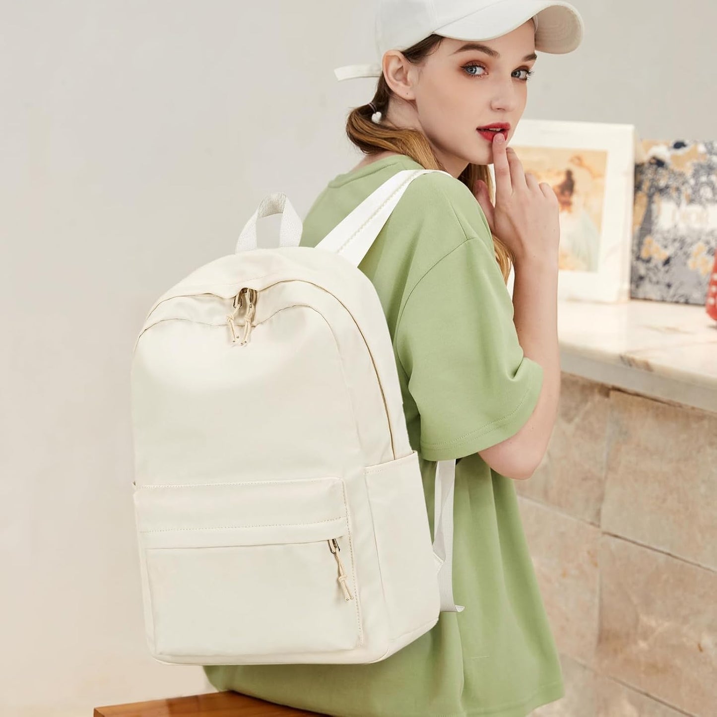 LEDAOU School Backpack Teen Girls Lightweight Bookbag Elementary Middle School Backpacks College Laptop Bag Travel Daypack