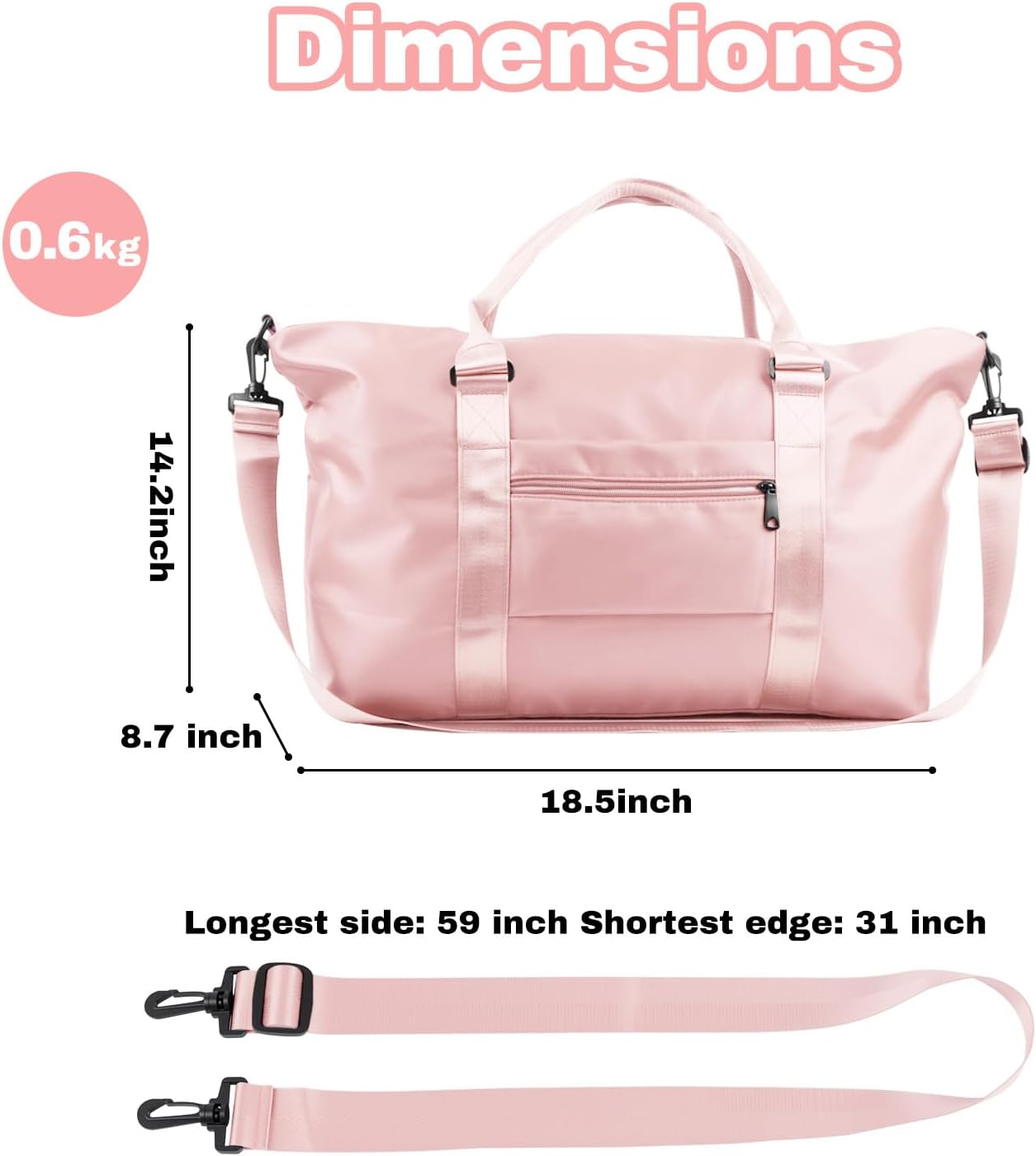 Weekender Duffel Bags for Women， Travel Totes Bag for Airplane Essentials, Overnight Bags for Women with Trolley Sleeve, Large Carry On Hospital Bag for Labor and Delivery, Sport, Gym