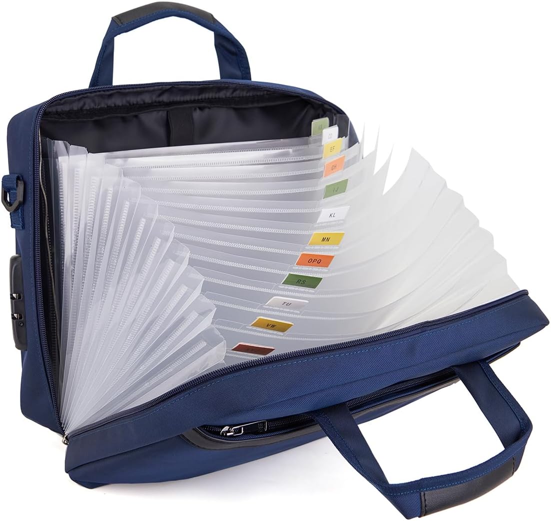 BARDOLPH Heavy Duty Accordian File Organizer with Handle