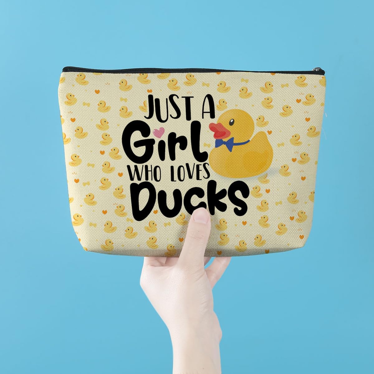 Cute Duck Makeup Bag, Duck Gifts for Ducks Lovers, Animal Lover Gifts, Ducks Cosmetic Bag for Women Girl Sister Daughter Friend Graduation Friendship Birthday, Cosmetic Bag Travel Toiletry Bag