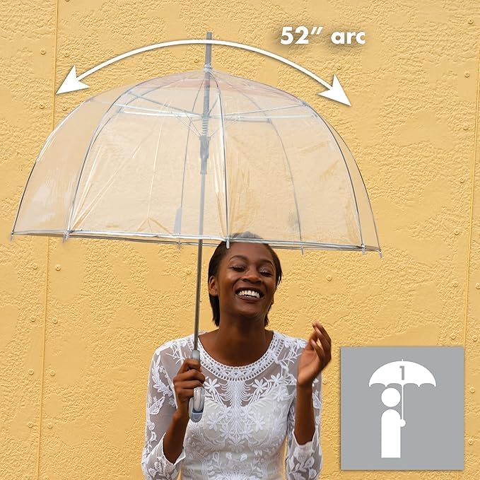 ShedRain Bubble Umbrella – See Through, Rain & Windproof Umbrella - Perfect for Weddings, Prom, Outdoor Events - Automatic Open