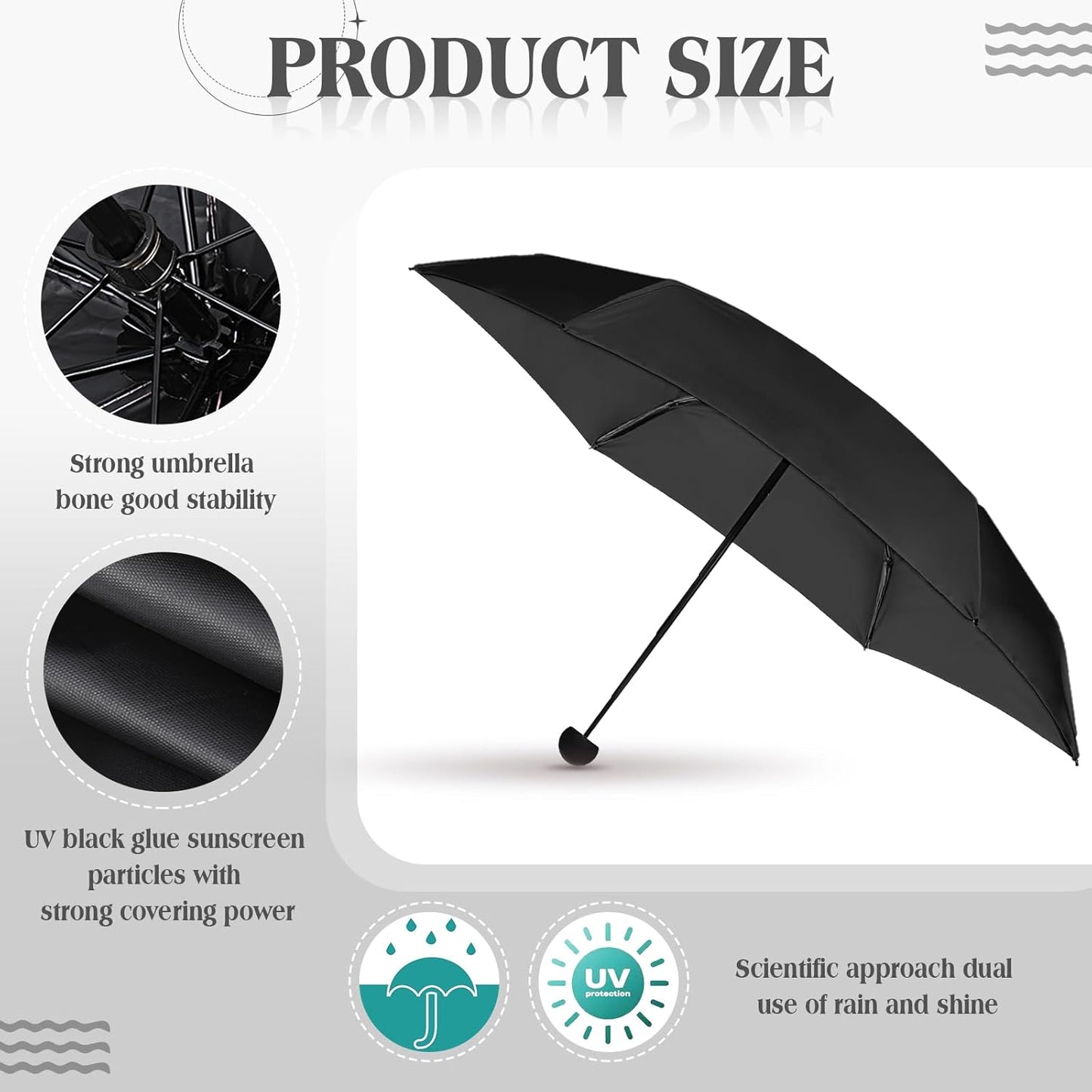 Sweetude 12 Pcs Travel Mini Umbrellas for Purse Bulk Folding Compact Lightweight Windproof UV Pocket Collapsible Umbrella for Kids Backpack Rain Wedding Party Women Girls