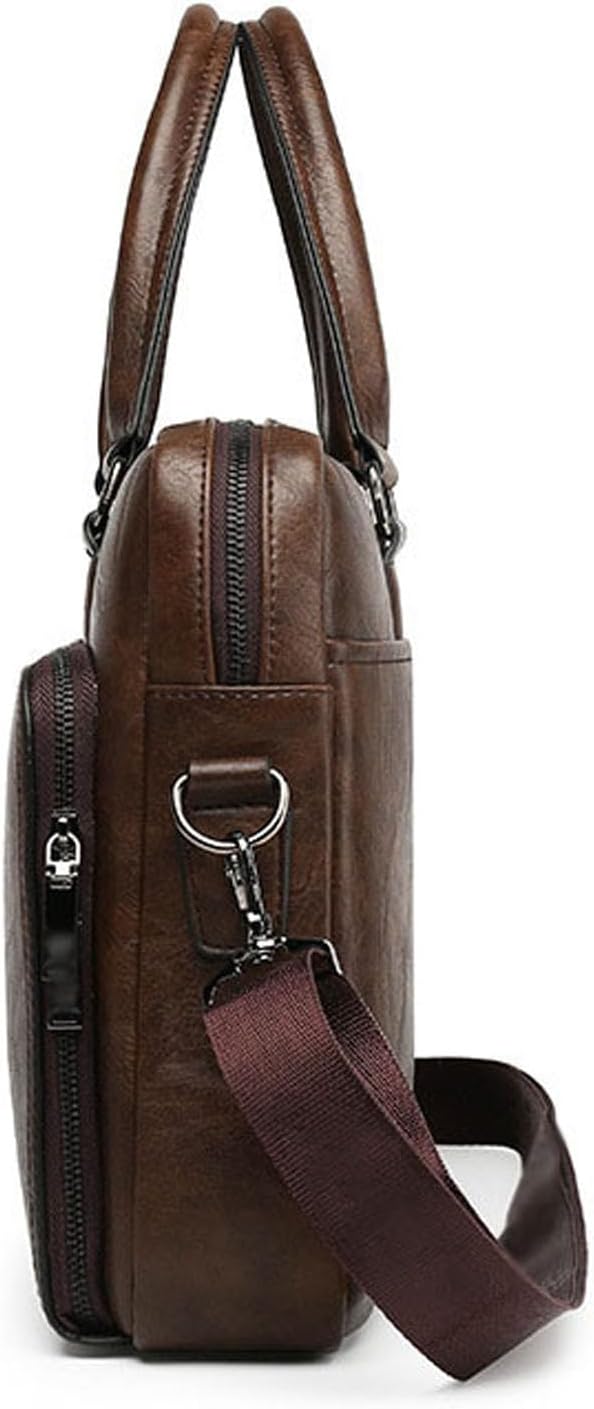 leather Laptop Bag for Men 16 inch Laptop Briefcase Waterproof,Handbags Shoulder Crossbody Bag Business